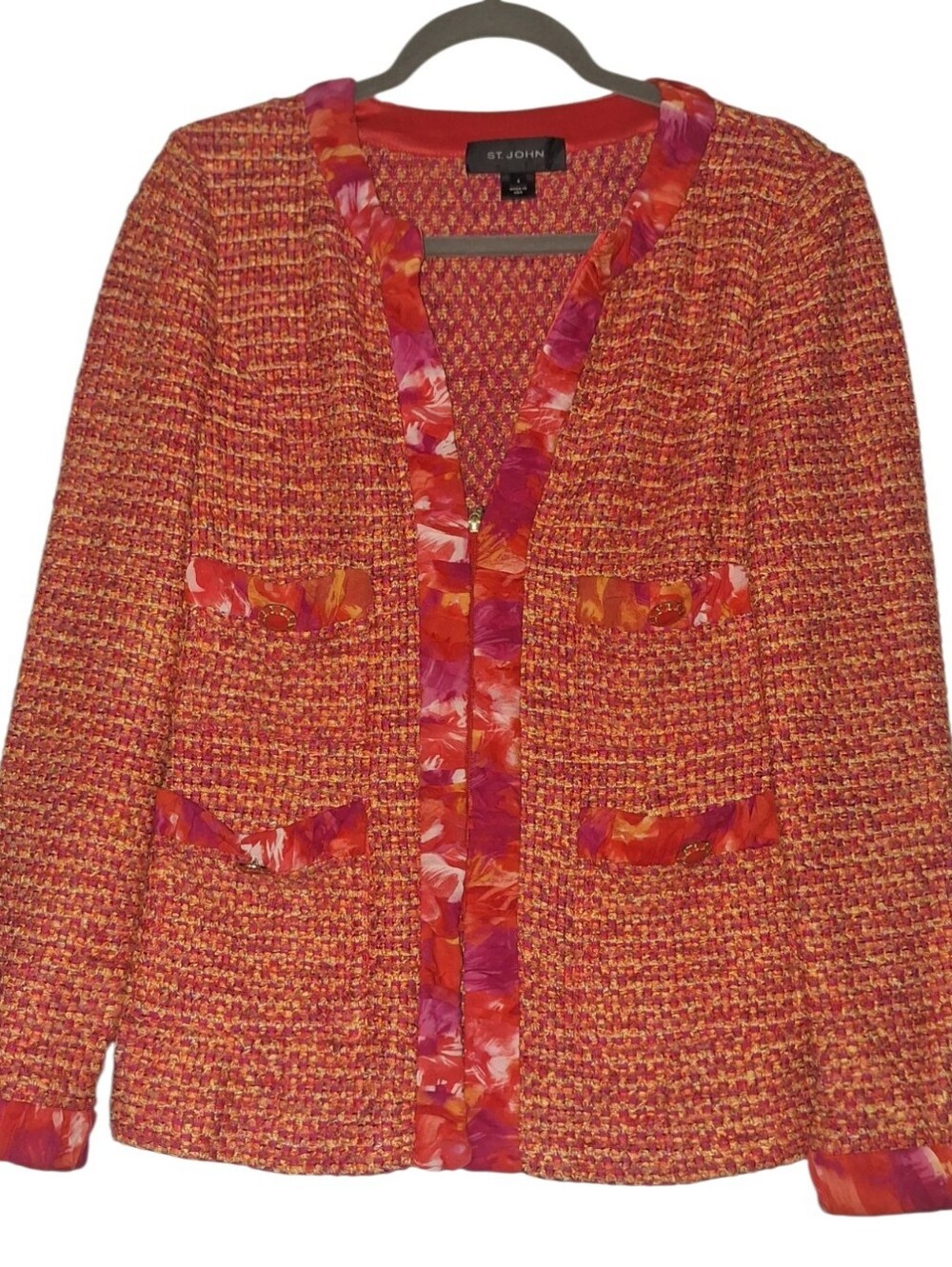 St. John Poppy Multi Color Blazer